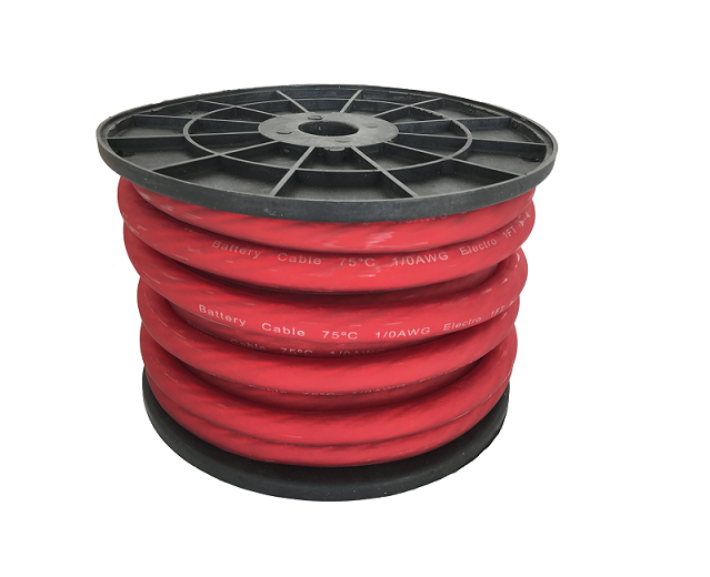 CABLE FLEX PARA BATERIA ROJO CALIBRE 0 AWG 15.2 M