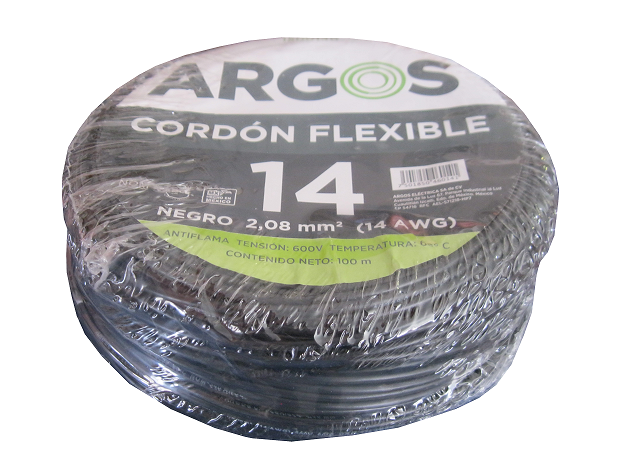 CORDON AUTOMOTRIZ FLEX 14 AWG NEGRO 100 M