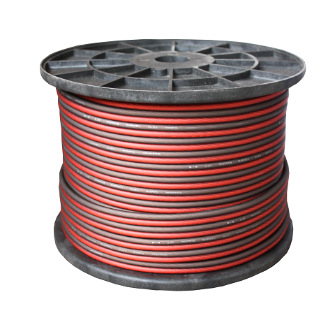 CABLE FLEX PARA BOCINA CALIBRE 12 ROJO Y HUMO 76 M 