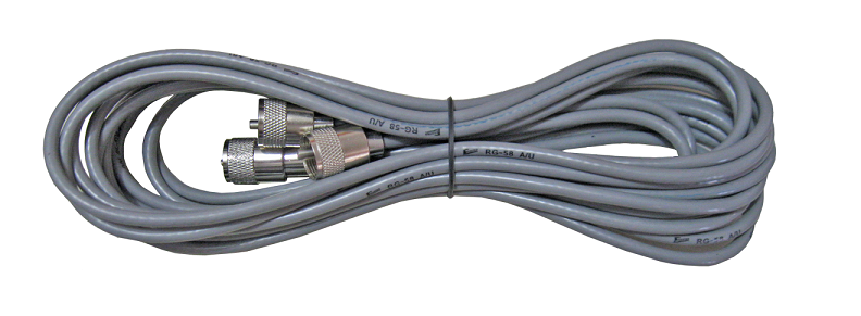 EXTENSION CABLE GEMELO RG-58U GRIS 3.75 M,  3 CONECTORES