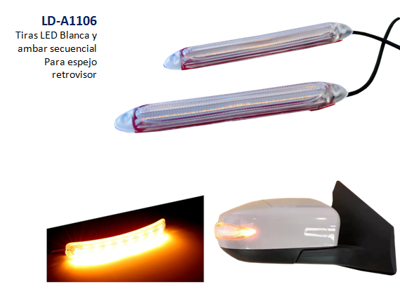 TIRA LED PARA ESPEJO RETROVISOR 
