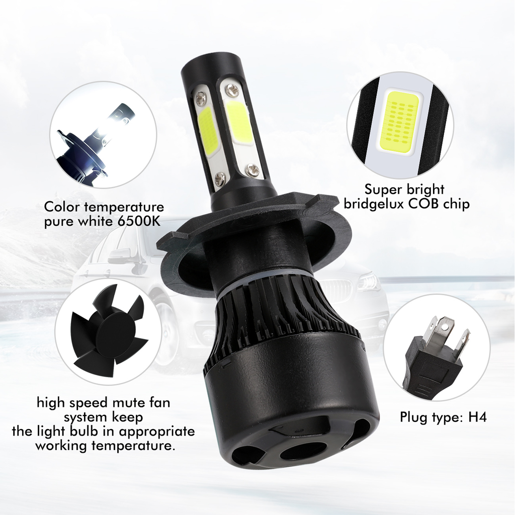 KIT LED H4 4 CARAS ALTA Y BAJA