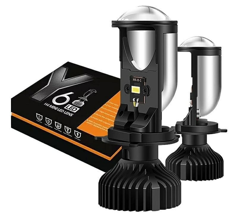 KIT LED H4 PROYECTOR LUPA ALTA Y BAJA 6K