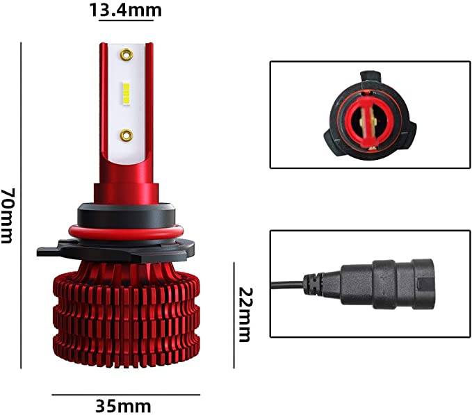 KIT LED 9006 RED LINE 6K
