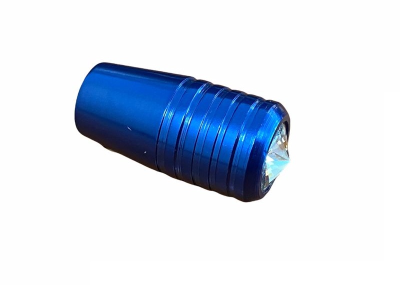 AUMENTO PARA SWITCH CORTO ANODIZADO AZUL, DIAMANTE CRISTAL