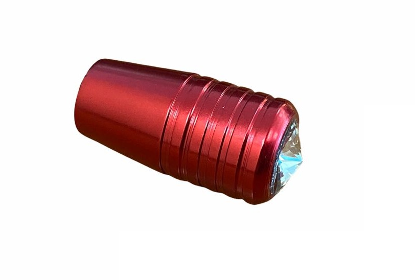 AUMENTO PARA SWITCH CORTO ANODIZADO ROJO, DIAMANTE CRISTAL 
