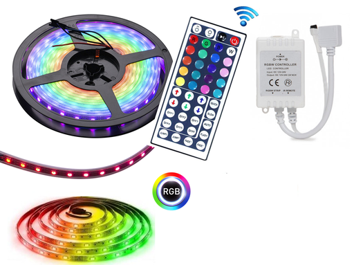 [LD-5050-RGB] TIRA DE LED MULTICOLOR CON CONTROL REMOTO