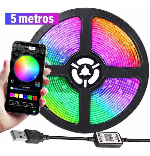 [LD-5050USB] TIRA DE LED MULTICOLOR BLUETOOTH USB 5m