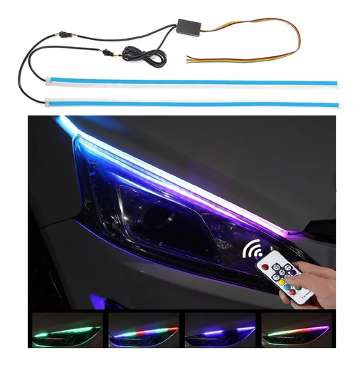 [LD-A1101] TIRA LED FLEX SECUENCIAL DRL 0.60 M, CONTROL REMOTO