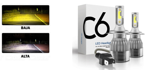 [LD-H4-2DC] KIT LED H4 2 CARAS BICOLOR