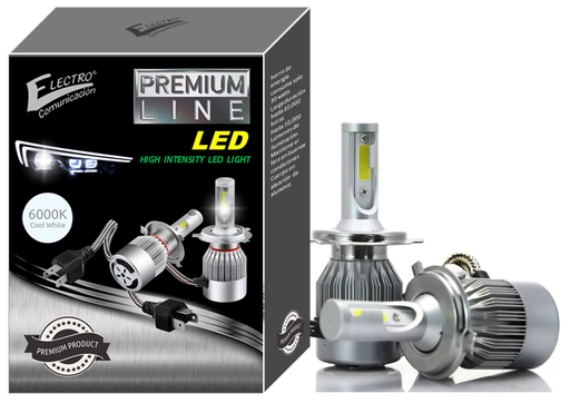 [LD-H4-PR] KIT LED H4 PREMIUM ALTA Y BAJA 6K