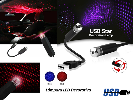 [LD-SKYBLUE] LAMPARA LED DECORATILD USB CIELO AZUL