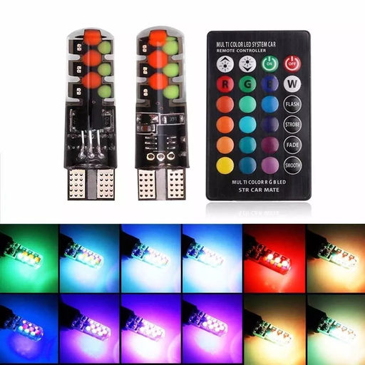 [LD-T10] LED PELLIZCO T10 RGB CONTROL REMOTO PARA CUARTOS