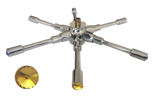 [RA-6PD-Y] RADIAL 6 PUNTAS DIAMANTE AMBAR