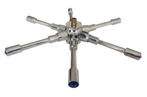 [RA-6PD-A] RADIAL 6 PUNTAS DIAMANTE AZUL