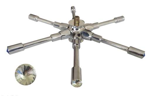 [RA-6PD-C] RADIAL 6 PUNTAS DIAMANTE CRISTAL