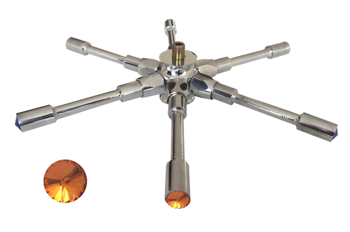 [RA-6PD-O] RADIAL 6 PUNTAS DIAMANTE NARANJA