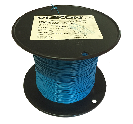 [RF-IX-A] CABLE DE COBRE ESTAÑADO CAL. 24 AZUL